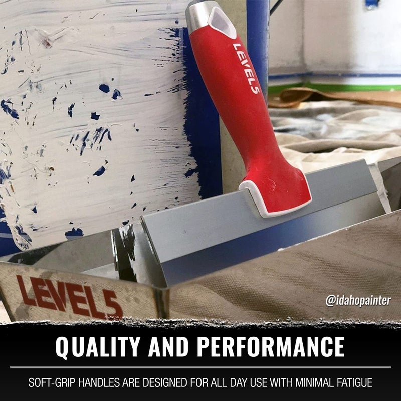 Level-5 LEVEL5 Stainless Steel Taping Knife 3-Pack w/Soft Grip Handles | 5-619 - Image 3